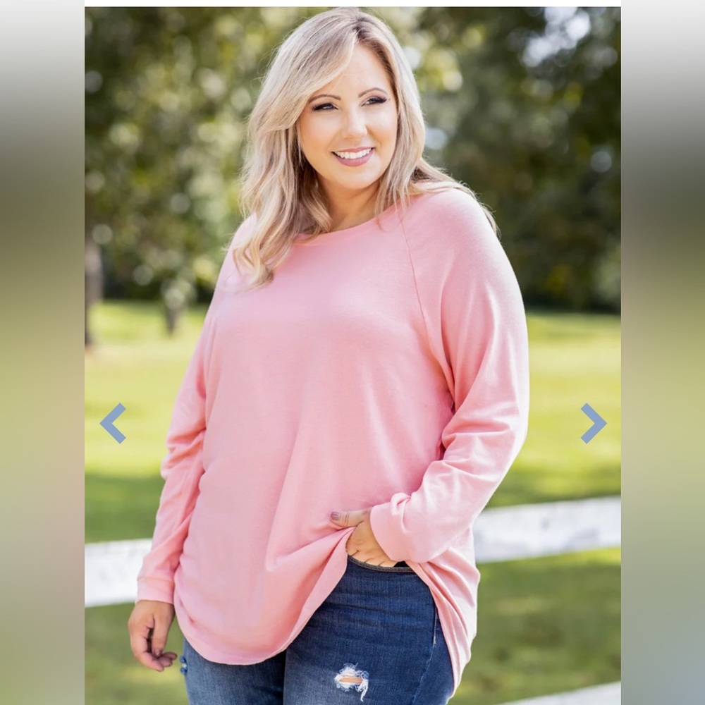 Pink slouchy tunic chic soul